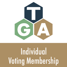 TGA Logo above text reading, individual voting membership.